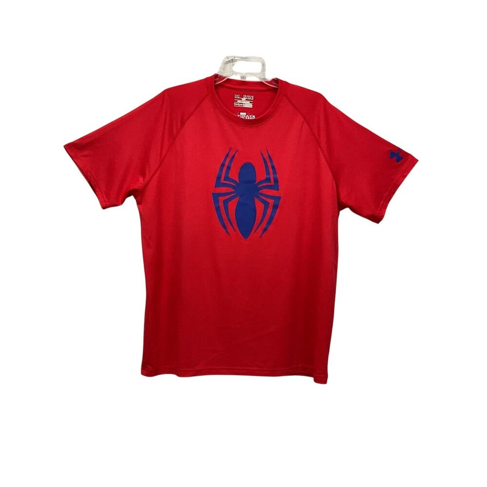 Under Armour Marvel Ultimate Spiderman Heatgear Pullover Men's Lg Red Athleisure